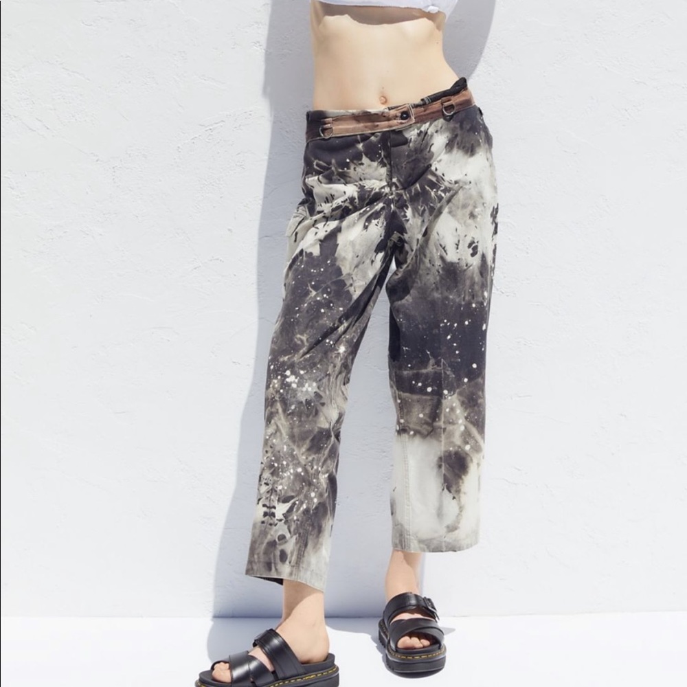 Vintage Bleached Tie-Dye Utility Pant